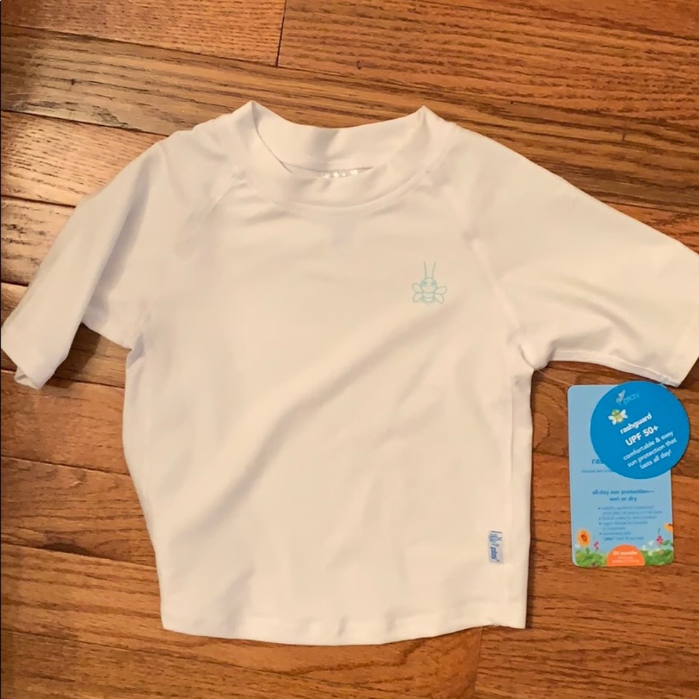 UPF 50+ white Rash-guard 24 Mos.